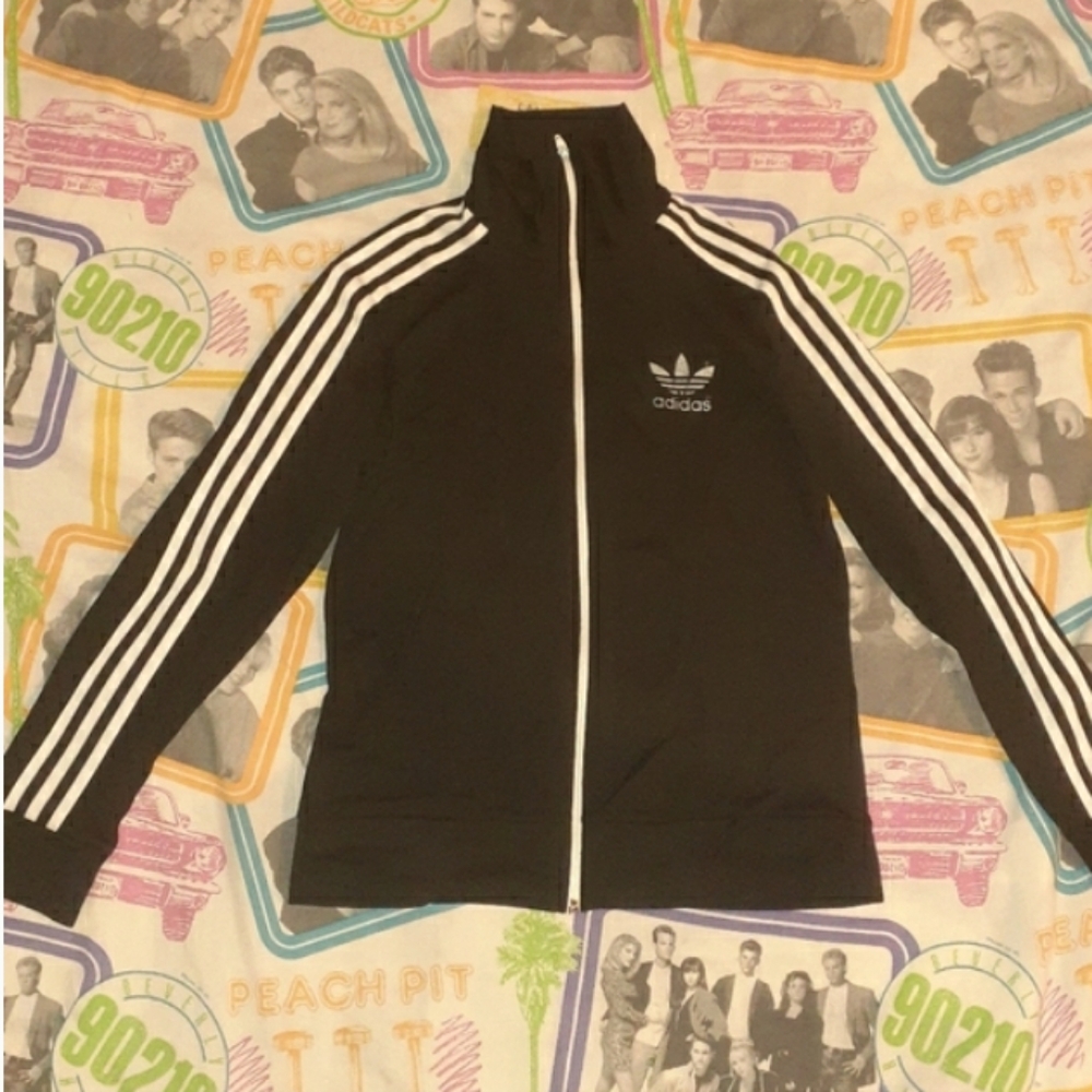 Vintage 90s Blue Adidas Shell Track Jacket Embroidered Trefoil Logo XXL